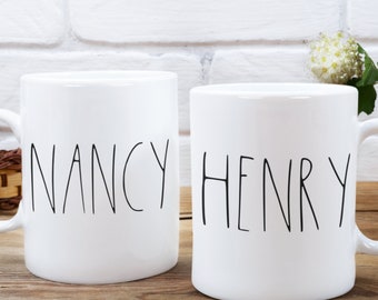 Rae dunn font custom mug your name personalized mug, Custom name personalized gift, Customizable mug gift for him, Personalized name gifts