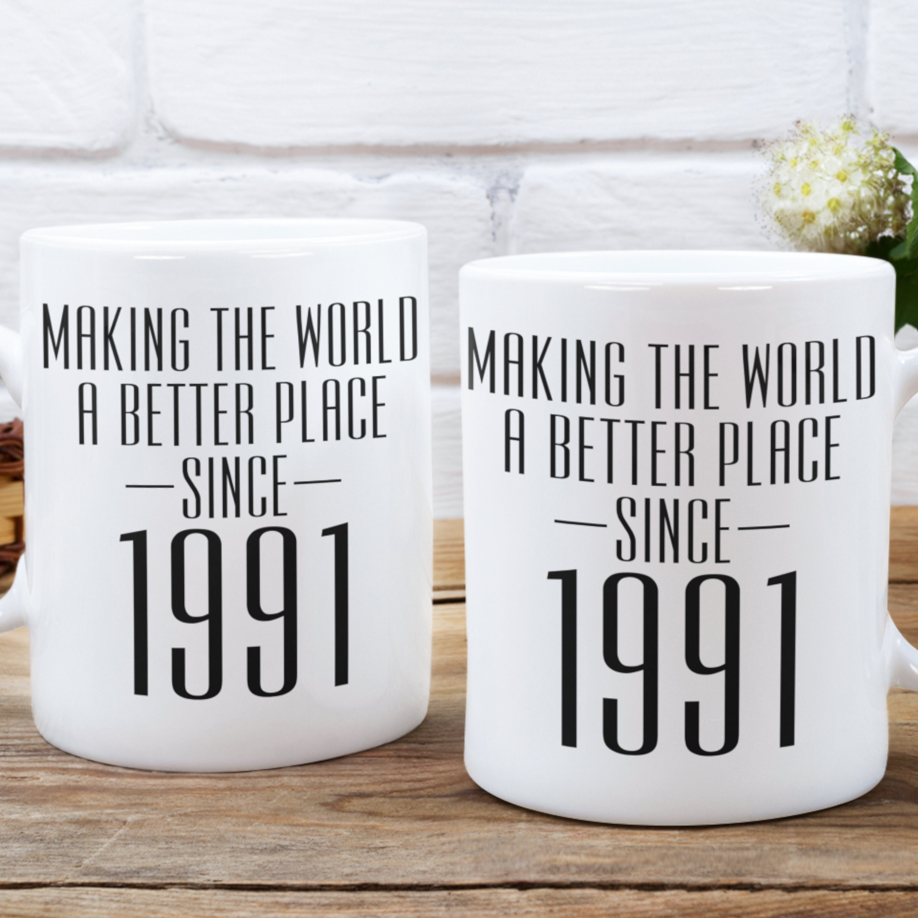 50th Birthday Latte Mug Making the World a Better Place 