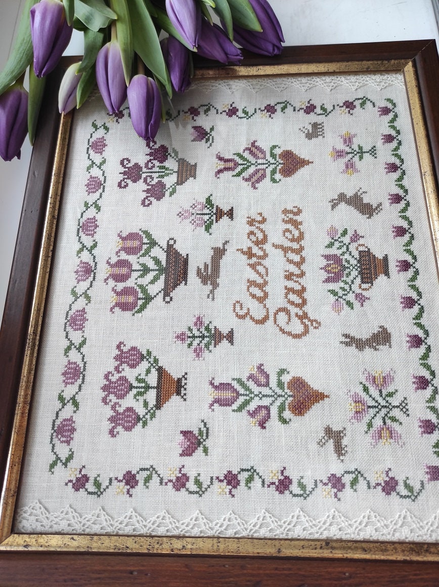 Easter Garden Sampler / Original Cross Stitch Design / PDF Pattern ...