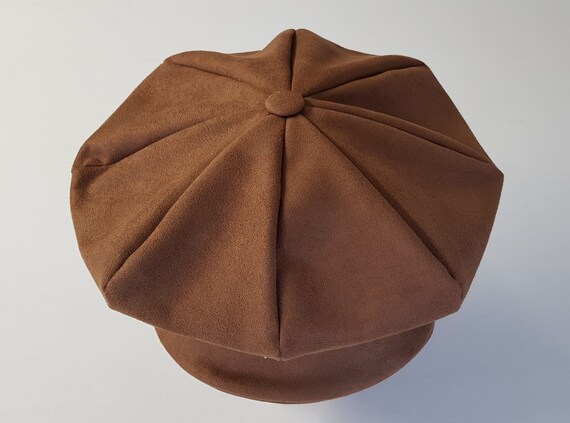 Floppy Brown Faux Suede Hat With All 