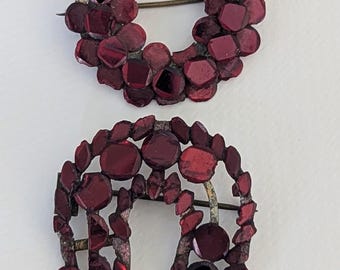 très anciens boutons de manchette vintage sous verre | Rakuten