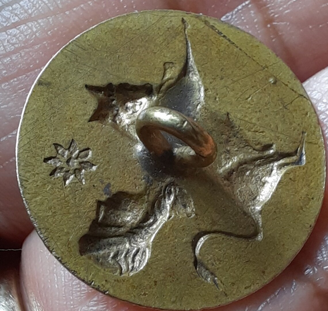Mythology Button Tauras the Bull and Athena. 1.8cm Diameter. - Etsy
