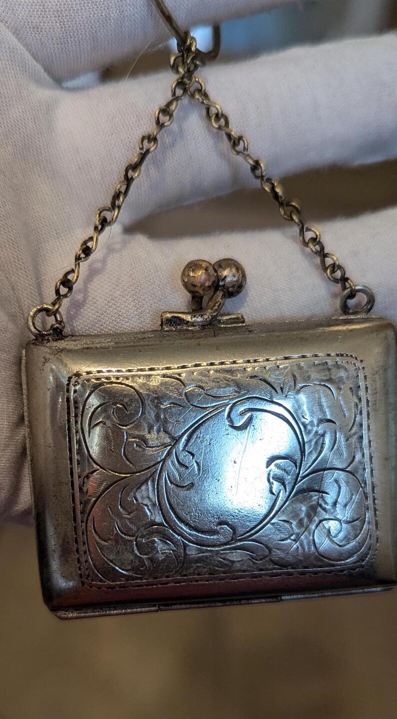 Antique Chatelaine Edwardian Purse. 2 Inches Long by 4 Cm Wide. Etsy UK