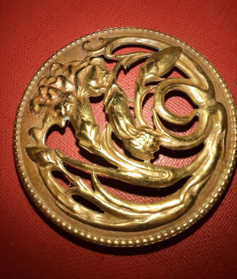 Européenne Cristaux Ouvert Collier Coeur, 18  en Laiton