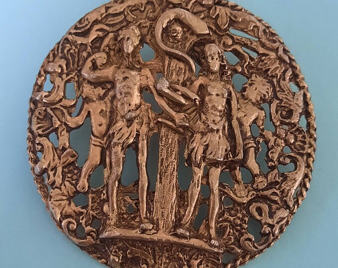 Button Adam and Eve in the Garden of Eden. Picture/story/mythology ...