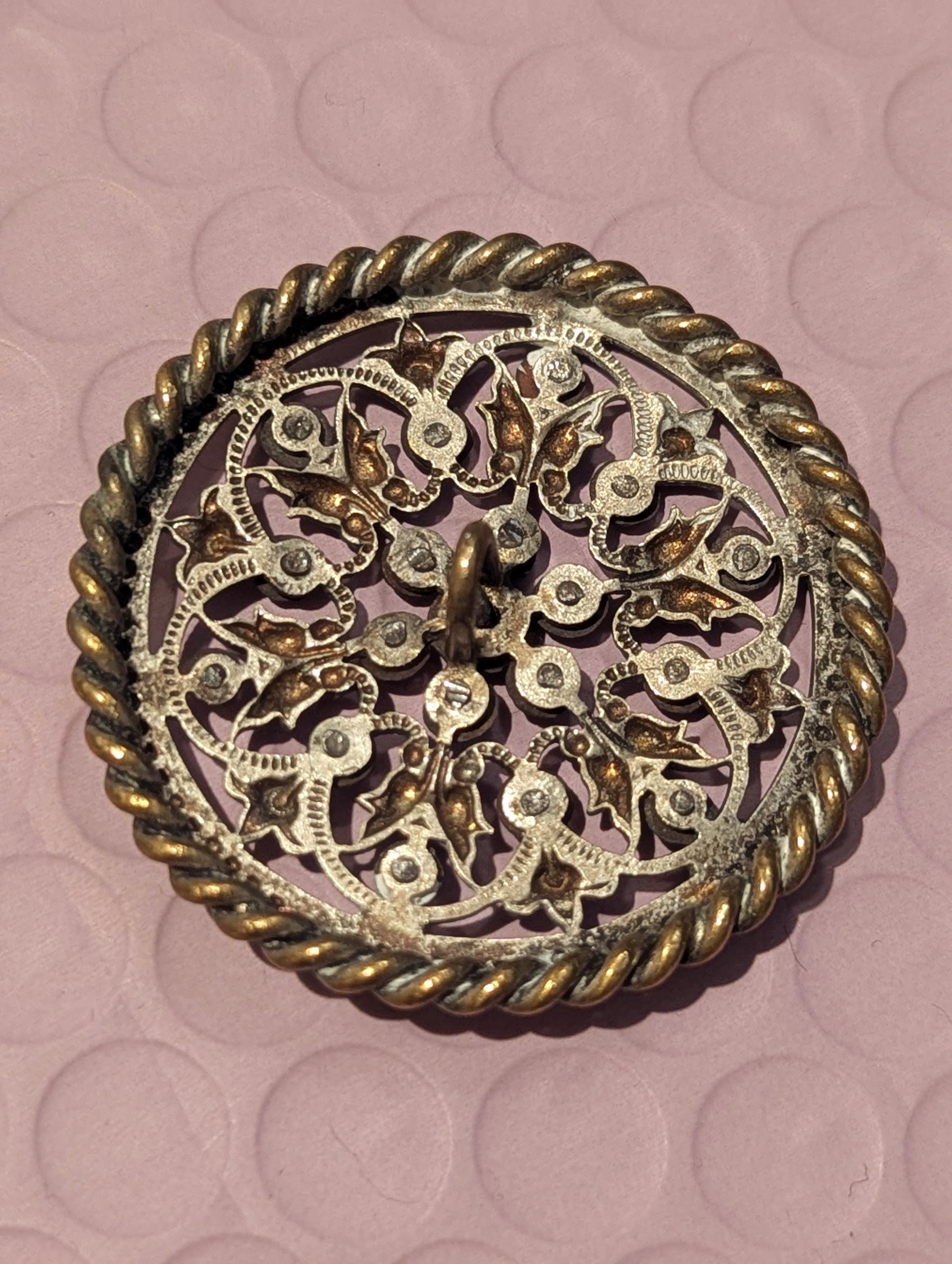 Large 19th‑century Gilt Openwork Button With Cut Steel Studs (c.1850 ...