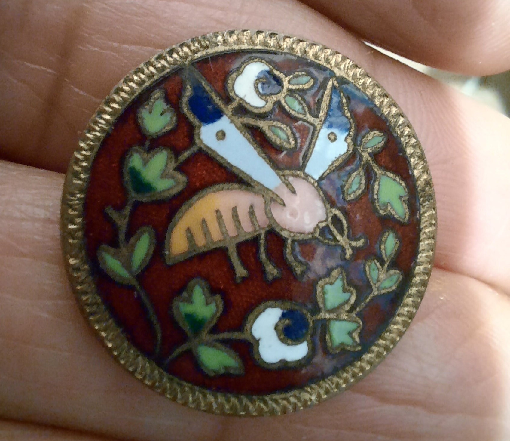 Antique Cloisonne Insect Button: Champleve Bee Design, 2.2cm - Etsy