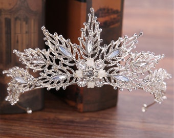 Trouwen Accessoires Haaraccessoires Kransen & Tiaras Het huwelijk van haar accessoire bruids hoofdband Crystal zilver Hair Jewelry Tiara to Order Made 