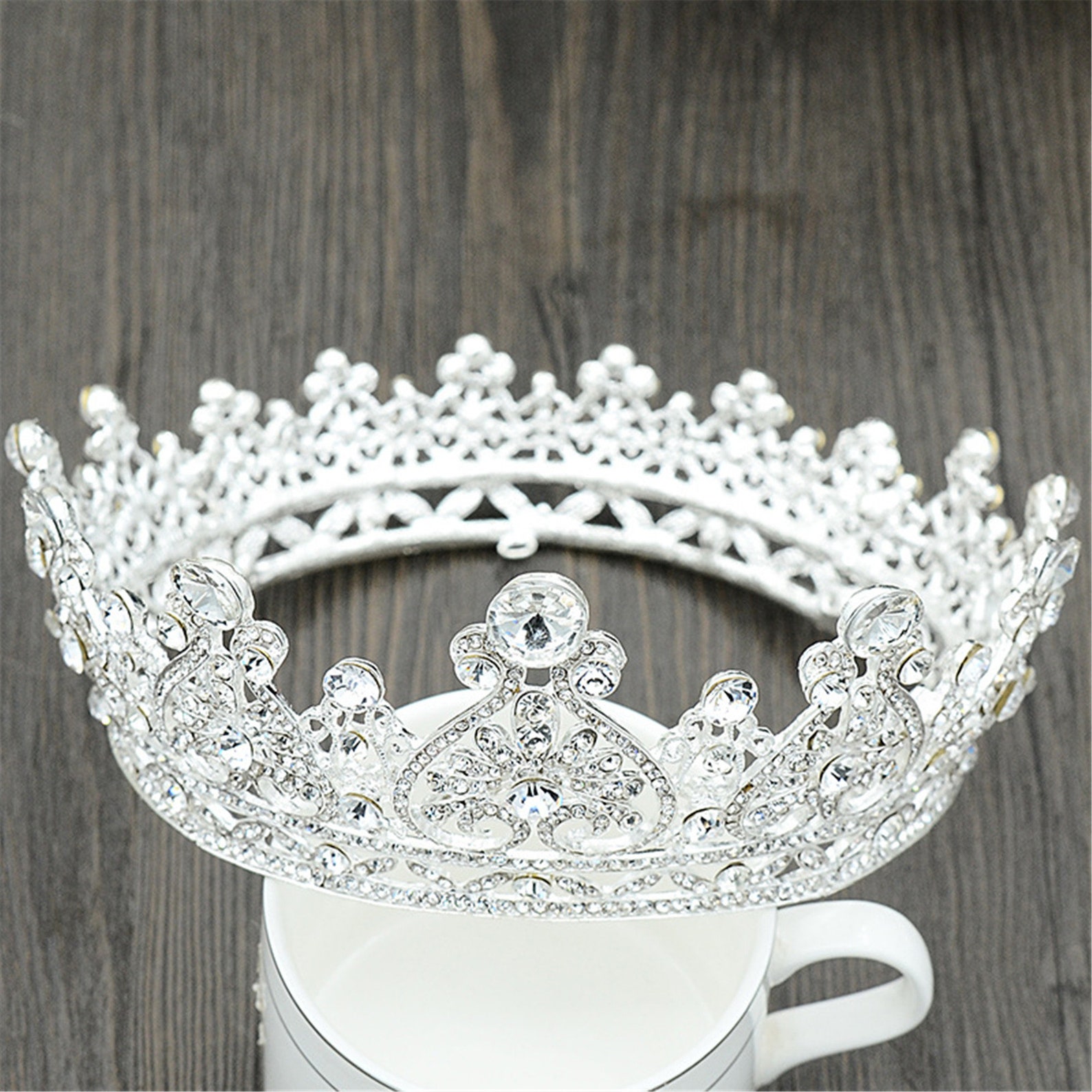 Stunning Silver Wedding Crown Bridal Crown Classic Style Etsy
