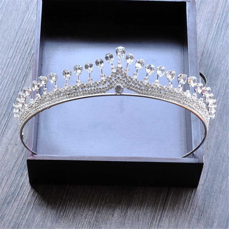 Diamond CrownClear Crystal Wedding CrownBridal CrownBridal HeadpieceCrystal Wedding Tiara