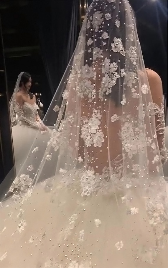 Bridal Short Wedding Veil Multi-layer Wedding Veil Golden Starfish Bridal  Veil Stunning Wedding Veil 