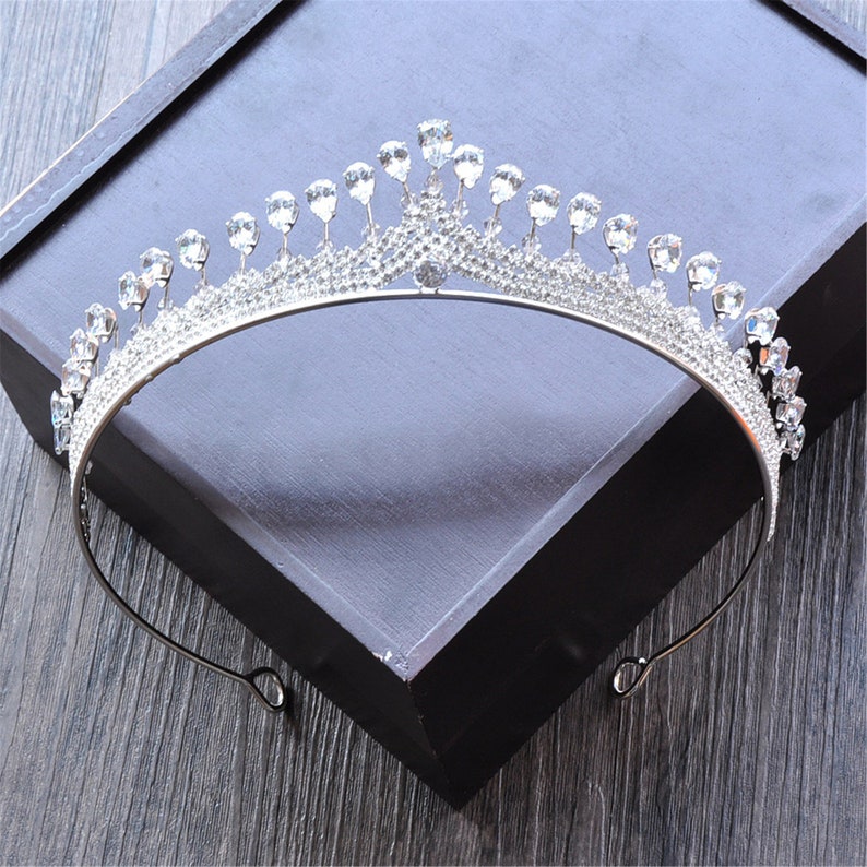 Diamond CrownClear Crystal Wedding CrownBridal CrownBridal HeadpieceCrystal Wedding Tiara