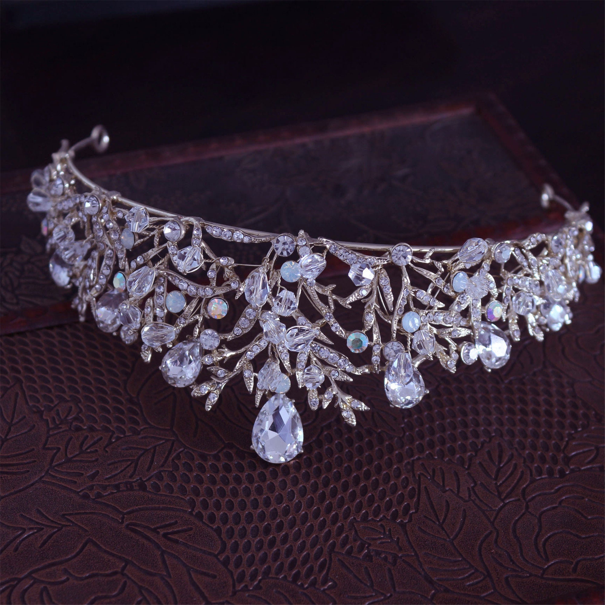Stunning Bridal Crown Silver Wedding Crown Silver Bridal Crown - Etsy