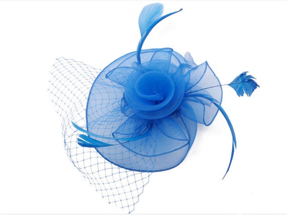 Blue Handmade Tiara Blue Fascinator Top Hat for Women Elegant - Etsy
