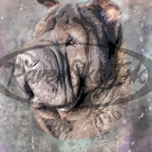 Chinesischer Shar Pei Kunst