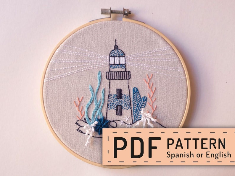 Download flowerpot embroidery, hand embroidery PDF, dark red flowerpot, embroidery pattern pdf, hoop art DIY, spanish n english image 1
