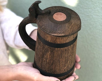650 ml Holznachahmung Fass Edelstahl Bierkrug f/ür Bar Restaurant Home Decor Holzkrug geschnitzt SALATEILY Bierkrug aus Holz nat/ürlicher Bierkrug altmodisch braun