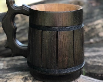 650 ml Holznachahmung Fass Edelstahl Bierkrug f/ür Bar Restaurant Home Decor Holzkrug geschnitzt SALATEILY Bierkrug aus Holz nat/ürlicher Bierkrug altmodisch braun