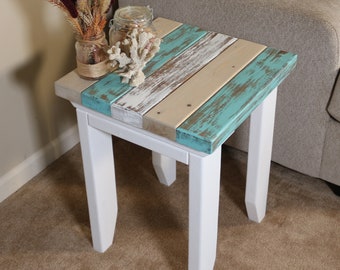 The Key West Coastal End Table Night Stand
