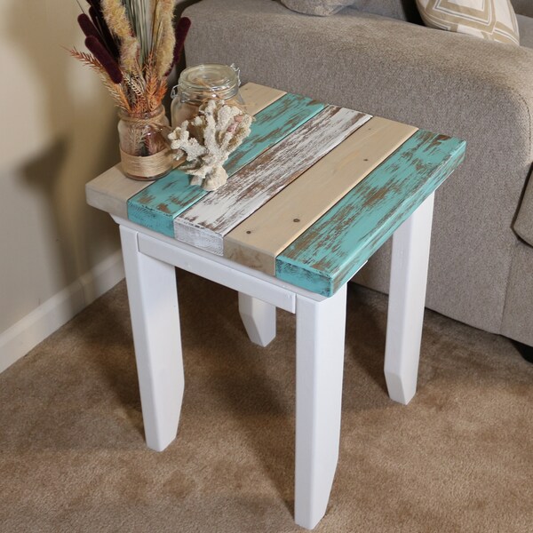 The Key West Coastal End Table Night Stand