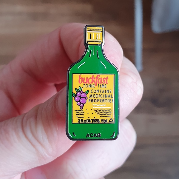 Buckfast Half Bottle Enamel Pin