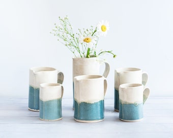 SeaBlu Handmade Ceramic Jug, Milk Pourer,Creamer