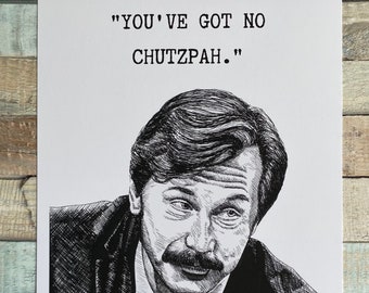 Chutzpah - Yiddish | Art Print