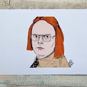 Dwight Schrute, as Meredith, The Office limited art prints. image 4