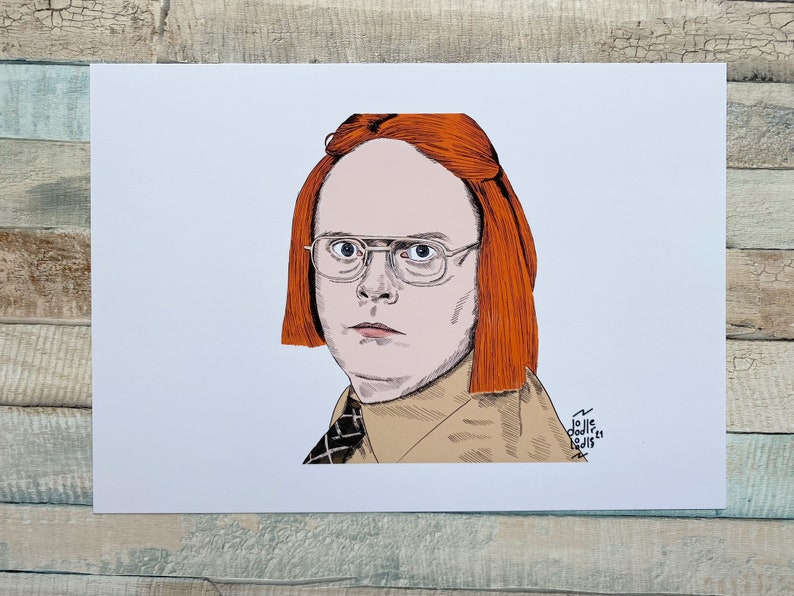 Dwight Schrute, as Meredith, The Office limited art prints. image 4