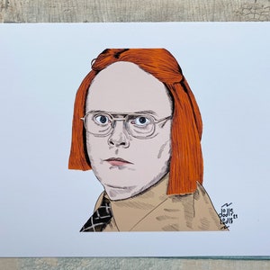 Dwight Schrute, as Meredith, The Office limited art prints. image 3
