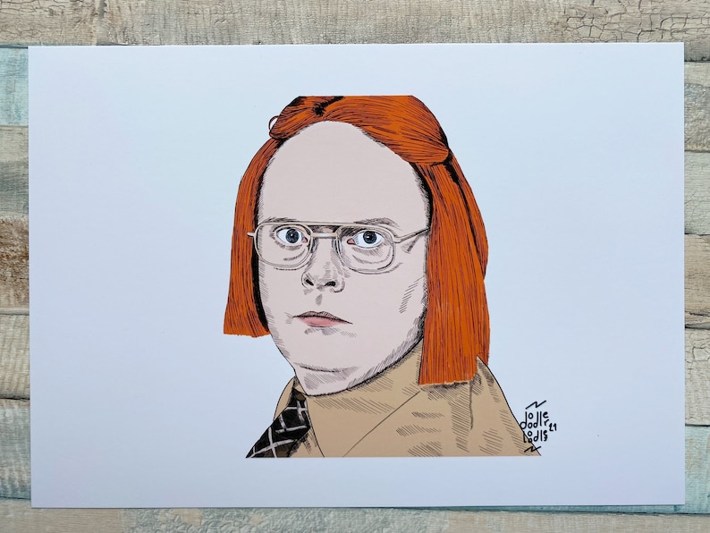Dwight Schrute, as Meredith, The Office limited art prints. image 3