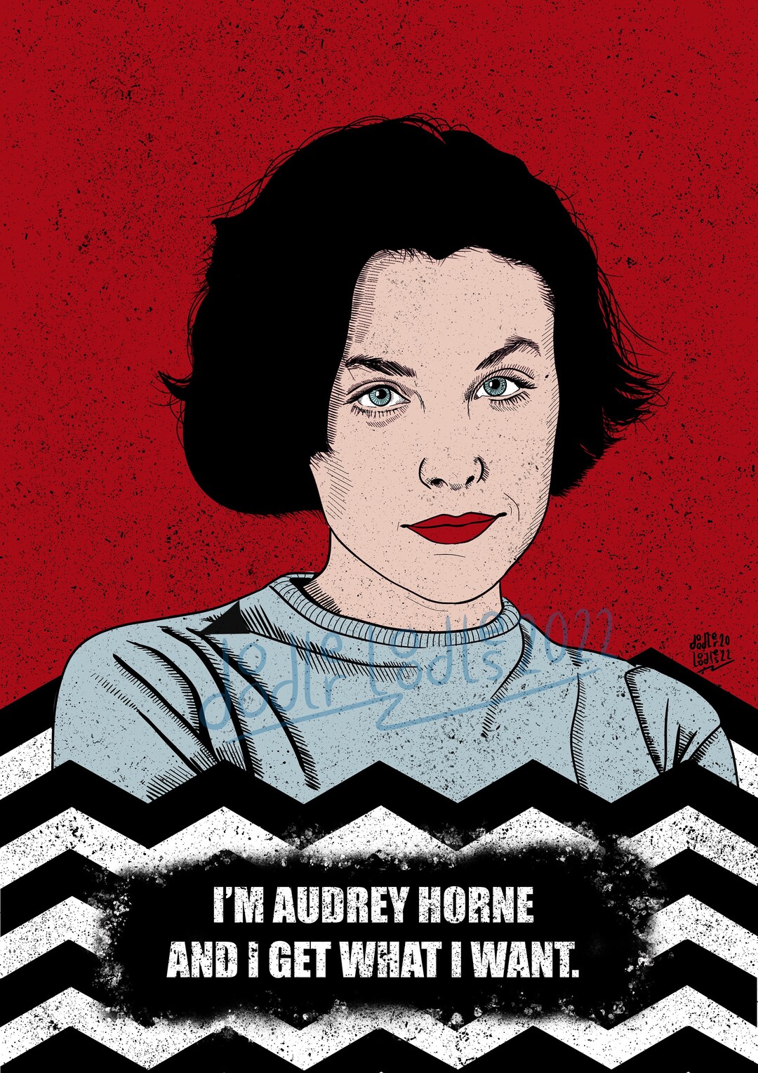 Audrey Horne Sherilyn Fenn Twin Peaks Inspired Illustration. - Etsy  Australia