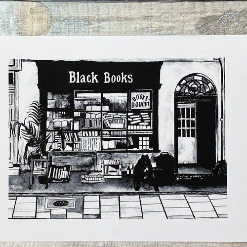 Black Books Shop Front Black Books Art Print. Etsy UK