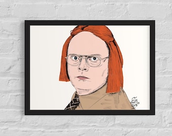 Dwight Schrute, as Meredith, The Office limited art prints.