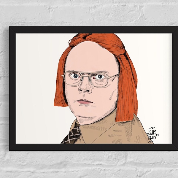 Dwight Schrute, as Meredith, The Office limited art prints.