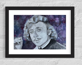 Young Frankenstein, Gene Wilder, Acyrlic Ink Original Portrait. Wall Art.