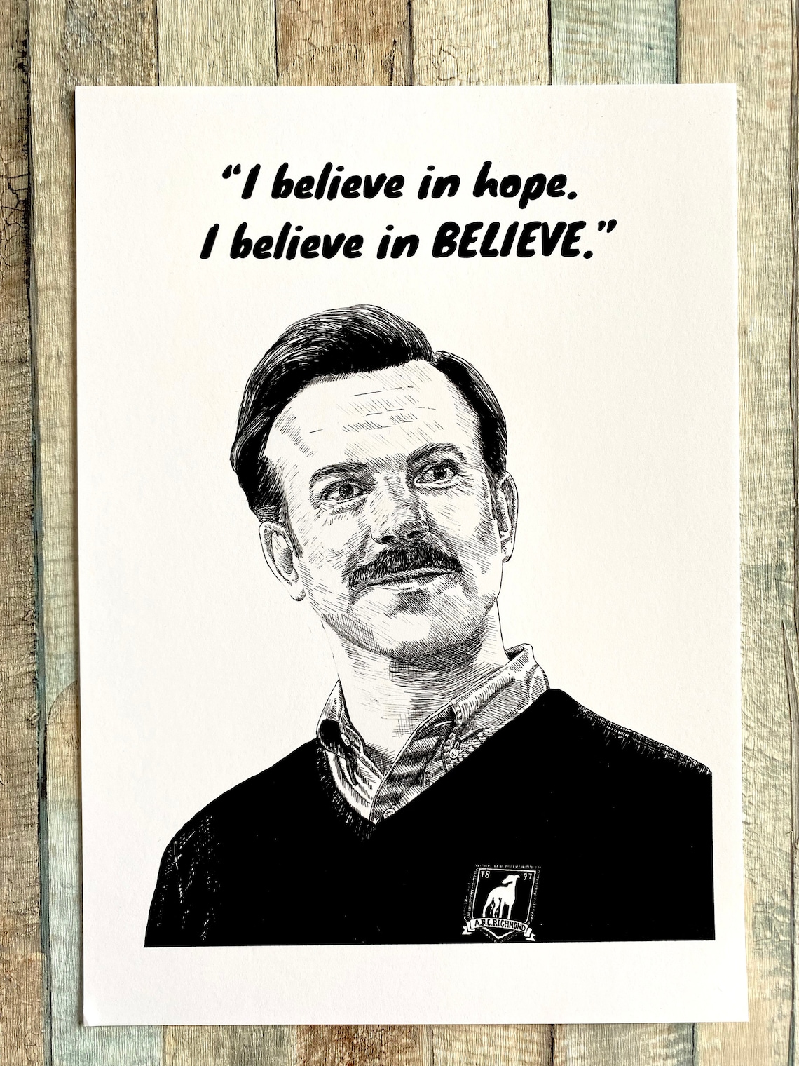 Ted Lasso Believe Limited Art Prints | Etsy