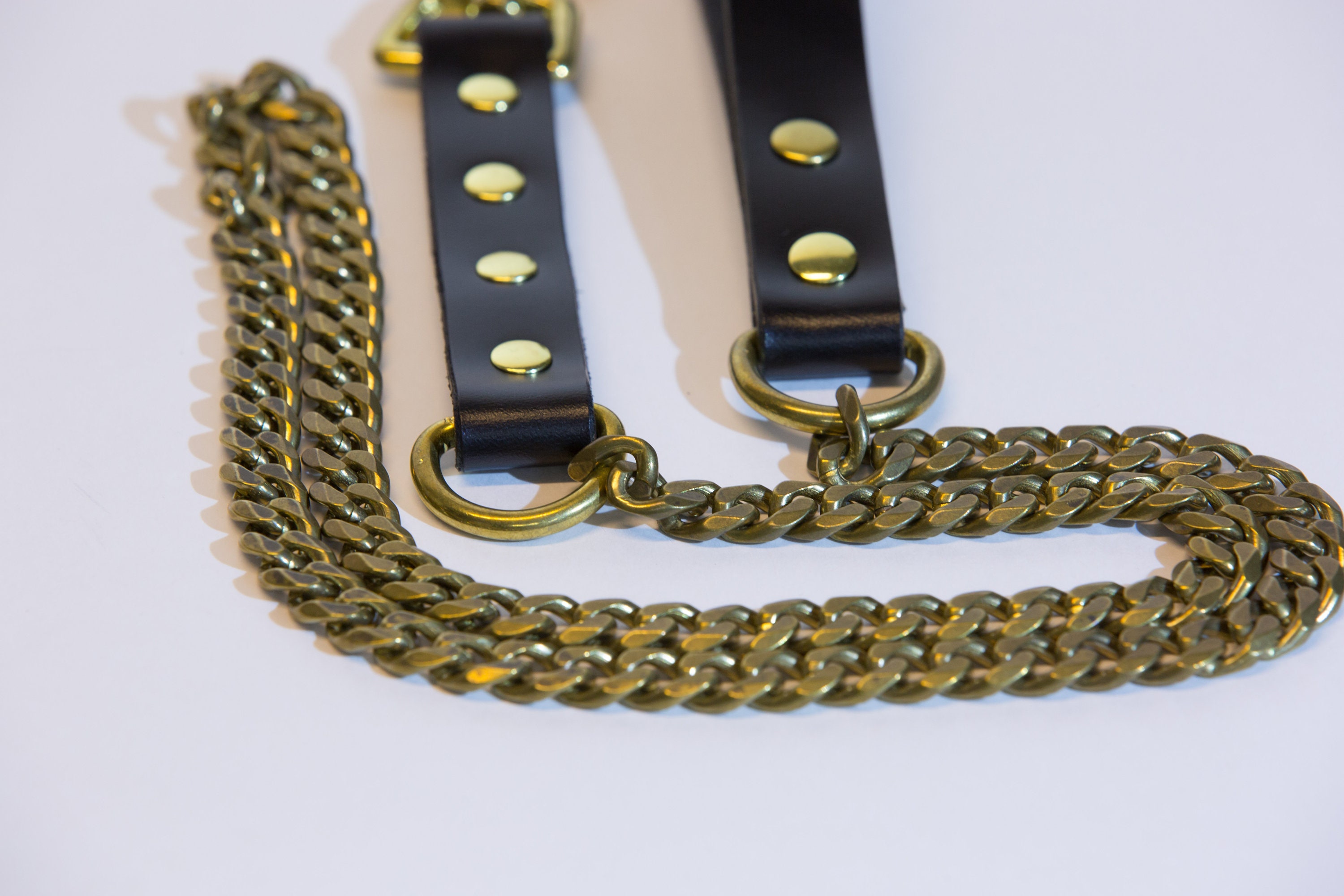Black leash for sub collar from the Submission Etsy
