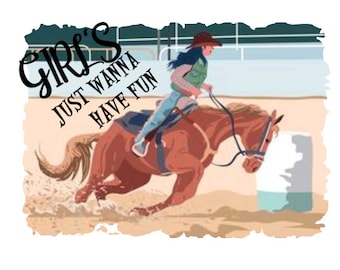 Barrel Racer, Dziewczyna, Gotowe do Prasowania, Transfer Sublimacyjny, Koszulka DIY, Projekt Sublimacyjny, Transfer Gotowy Do Prasowania, Projekt Transferu Cieplnego