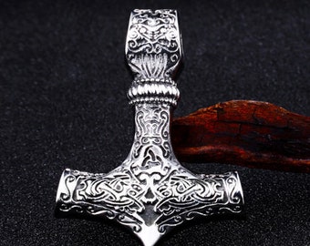 Thor's Hammer Viking Necklace Mjolnir Pendant - Etsy