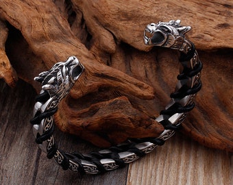 Blacksmith Made Runic Viking Primitive Torc of Married Metal Bronze Torc