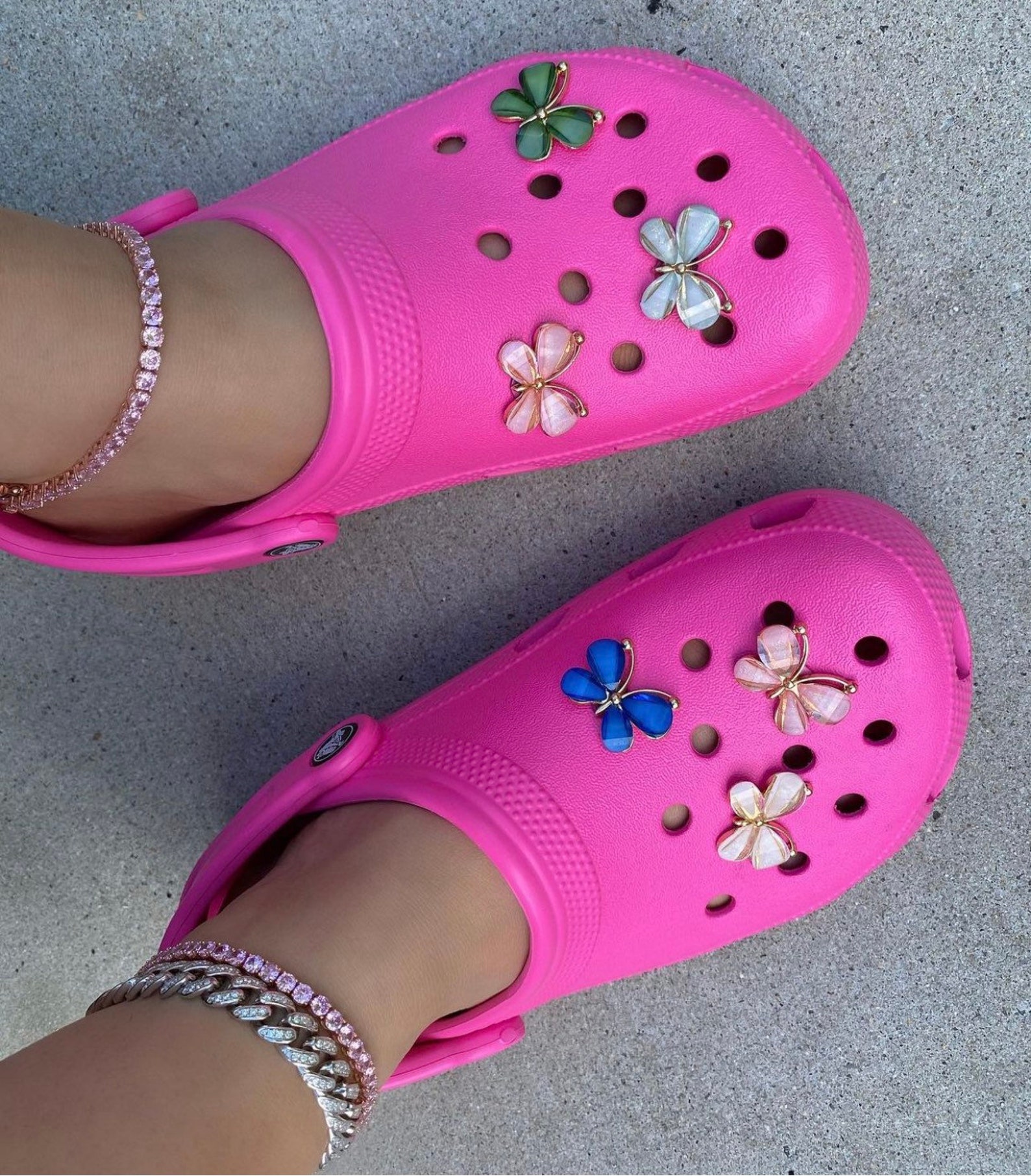 Tennis Anklet Rhinestone Anklet Bling Anklet Silver Iced Etsy