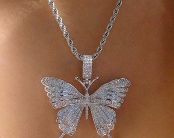 Snake or Ball Chain Necklace Sterling Silver Plated Finish Small Polished Butterfly Pendant on a Sterling Silver Cable Snake or Ball Chain Necklace Sterling Silver Plated Finish Small Polished Butterfly Pendant on a Sterling Silver Cable