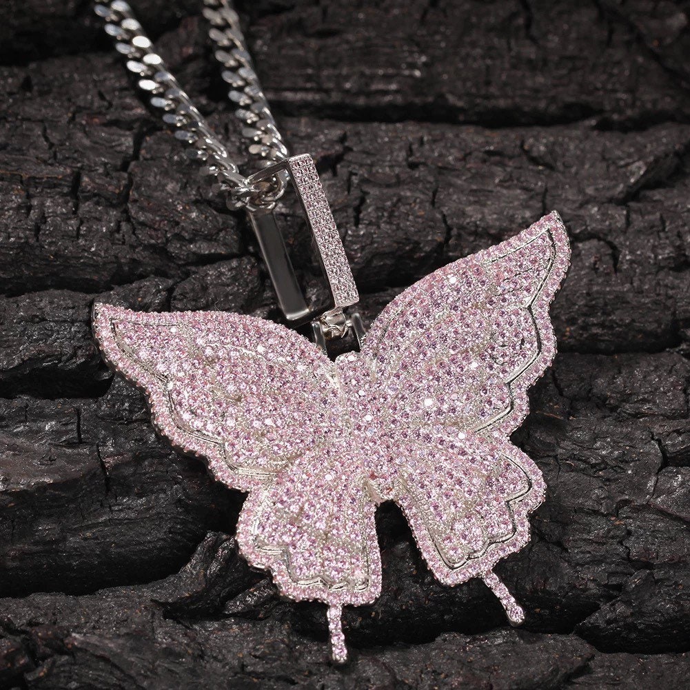 Butterfly Pendant Necklace silver Gold Butterfly Chain Butterfly