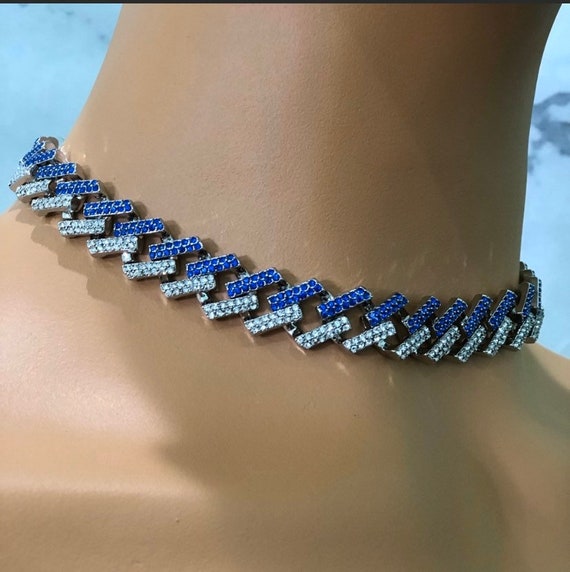 Blue cheap cuban chain
