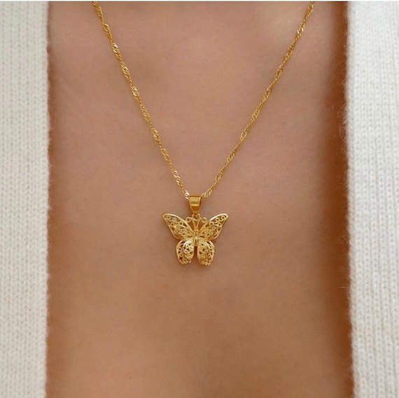 Gold Butterfly Necklace 2025