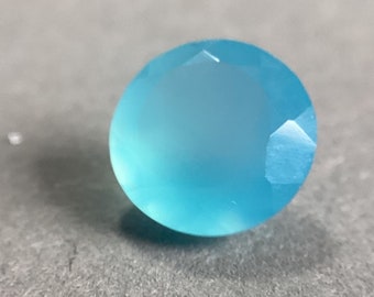 Faceted Round chalcedony gemstone 1pc 8mm