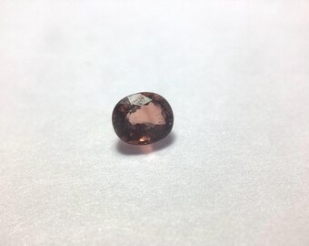 Pink tourmaline oval faceted gemstone 1pc 4x5mm