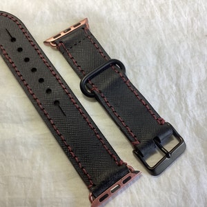 Schwarzes strukturiertes Leder armband armband armband roségold pink