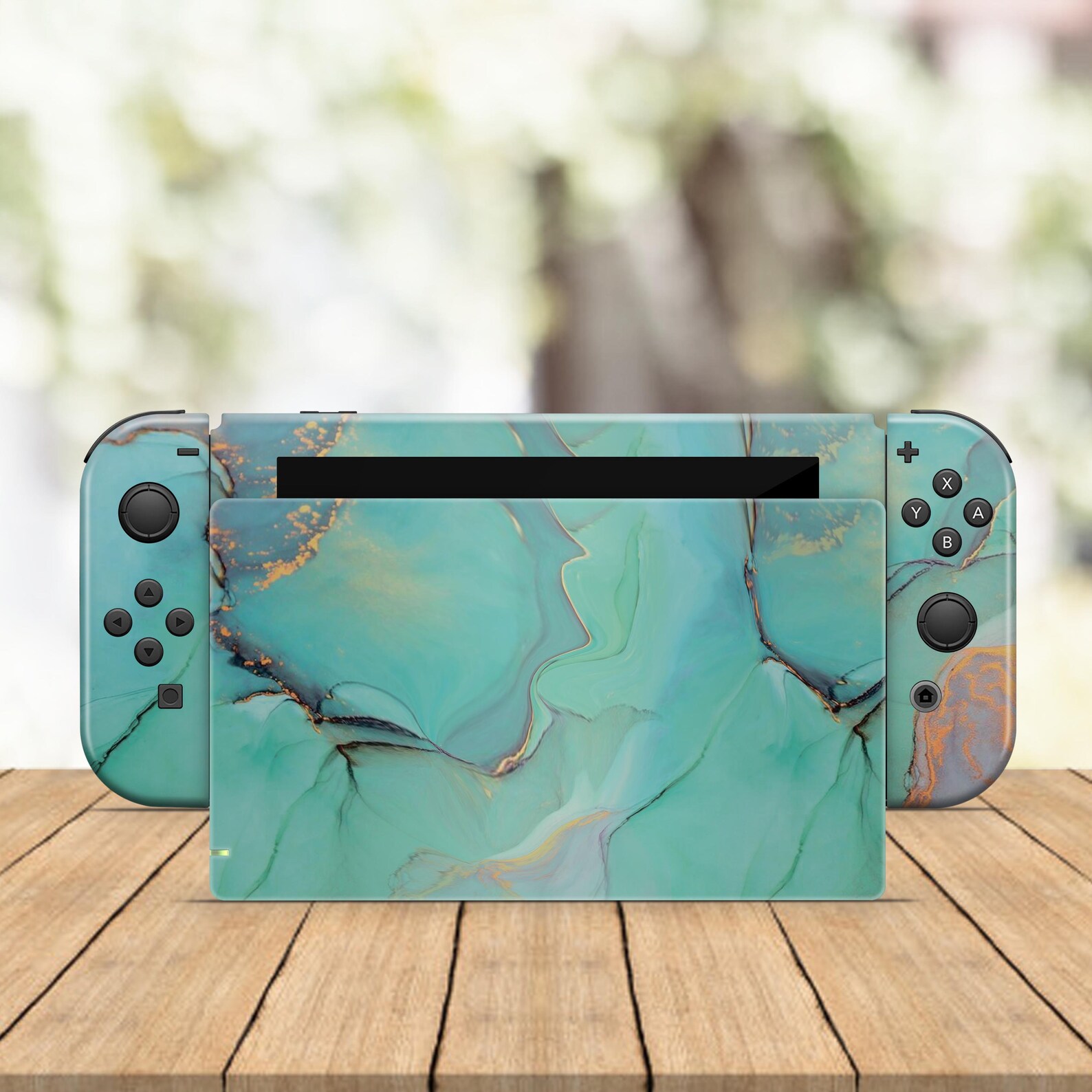 Marble Nintendo Switch skin Gamer Console blue marble Joycon Etsy